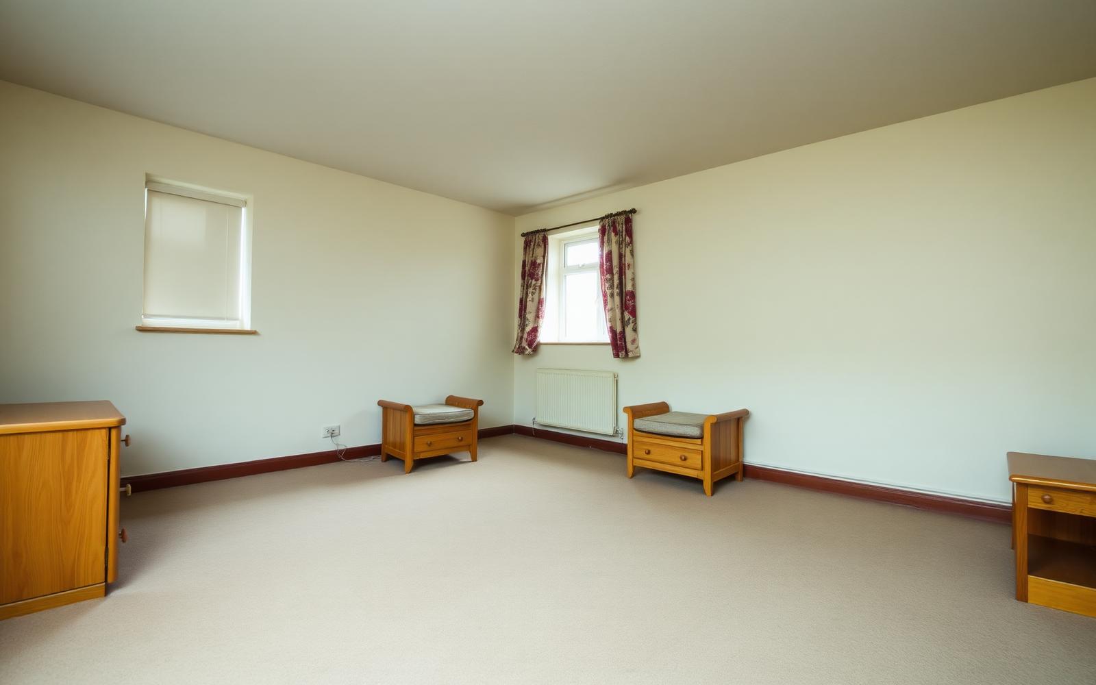 Tired dated living room before renovation