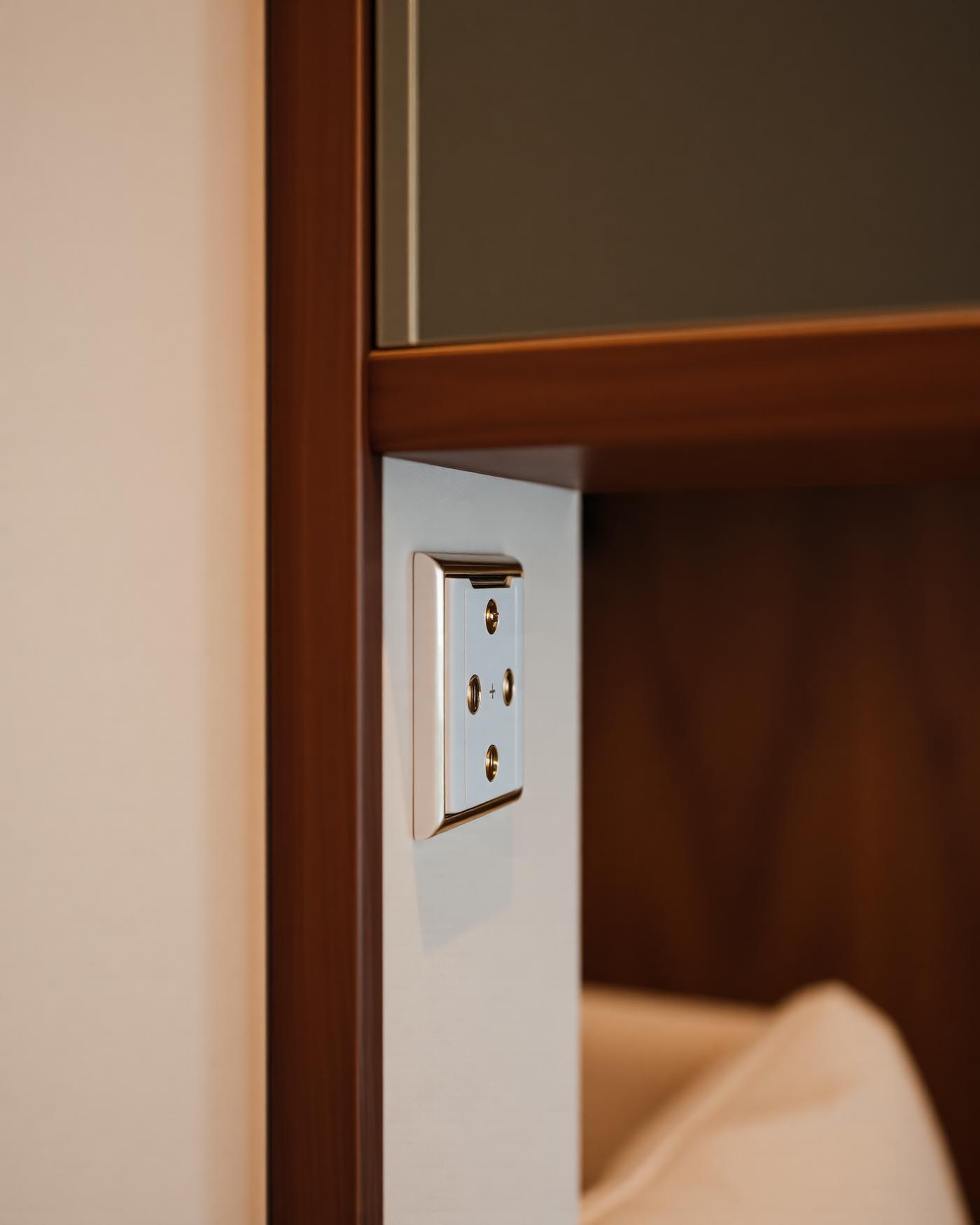 Engraved brass keypad detail